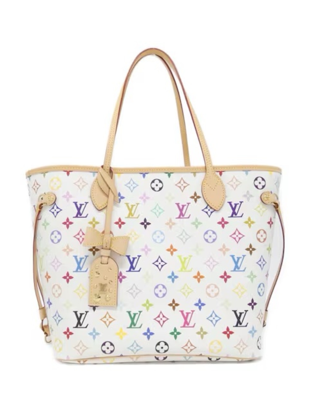 Louis Vuitton Murakami Neverfull MM Multicolor White Limited Edition